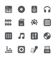 DJ equipment icon set vector image