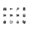 Real Estate icons on white background vector image