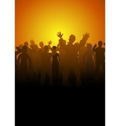 Crouds of zombies vector image