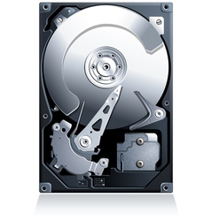 Hard disk drive HDD vector image