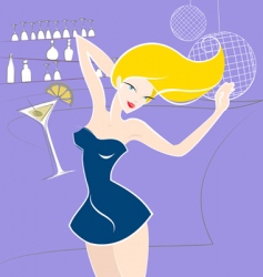 Party girl vector image