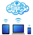 Cloud computing concept vector image
