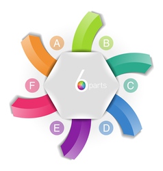 Six directions arrows vector image