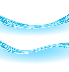 Realistic picture of blue water surface with vector image