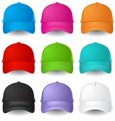 Set of Baseball caps vector image