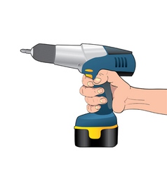 Power drill vector image