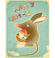 Retro Vintage Card with Easter Australian Bilby vector image