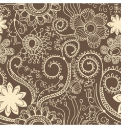 Floral seamless pattern vector image