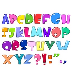 Cartoon alphabet vector image