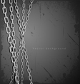 Chain stainless steel on grunge background vector image