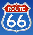 Route 66 road sign vector image