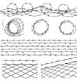 Barbed wire elements vector image