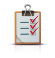 Check list on clipboard vector image