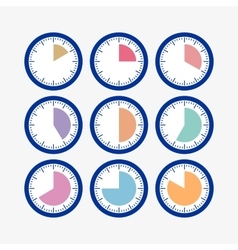 Set clock vector image