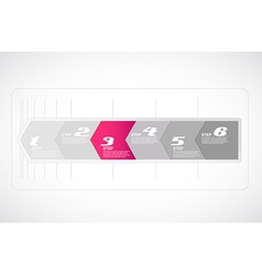 Six steps arrows for presentations vector image