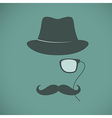 Funny vintage hipster trendy monocle poster vector image