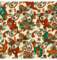 Seamless paisley background vector image