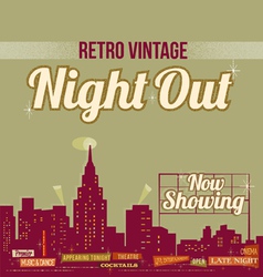 City nightlife vector image