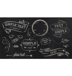 Chalk design elements vector image