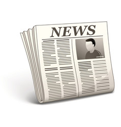 Newspaper icon vector image