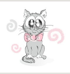 Happy Kitten vector image