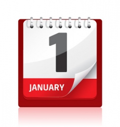 Calendar icon | red vector image