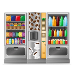Vending coffee snack and water is a machine vector image