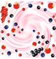 Berries cream vector image