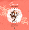 Vintage sweet background vector image