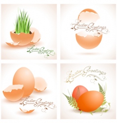 Easter postcards collection vector image
