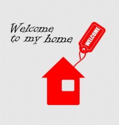 Welcome to my home vector image
