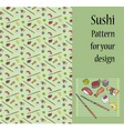 Sushi pattern vector image