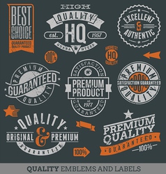 Quality and guaranteed signs vector image