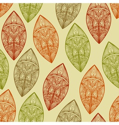 Seamless pattern autumn highly detailed vector image