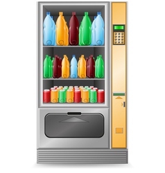 Vending water is a machine isolated on white backg vector image