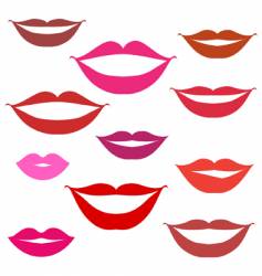 Smiles lips background vector image