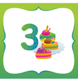Collection Sweet Numbers for Kids 3 vector image