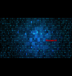 Hacker on binary code background Royalty Free Vector Image