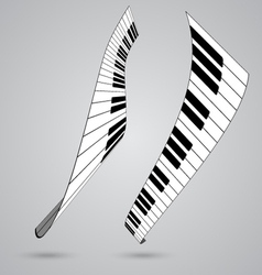 Piano keys vector image