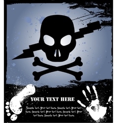 Skull on grunge background Skull on grunge background vector image