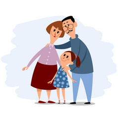 Happy small family Happy small family vector image