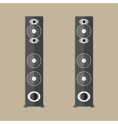 Stereo speakers in black Stereo speakers in black vector image