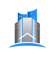 Modern building real estate logo vector image