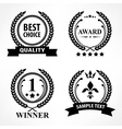 Set of laurel wreath emblem vector image