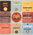 Retro Bakery Label Set Retro Bakery Label Set vector image