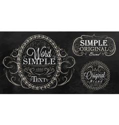 Vintage frame with ornaments vector image