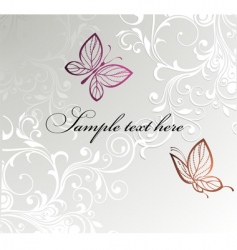 Butterfly card design vector image