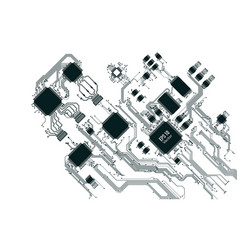 Electronics components kit Royalty Free Vector Image