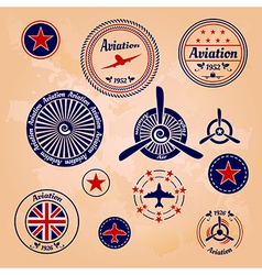 Air badges and labels vector image