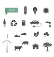 Eco icons vector image